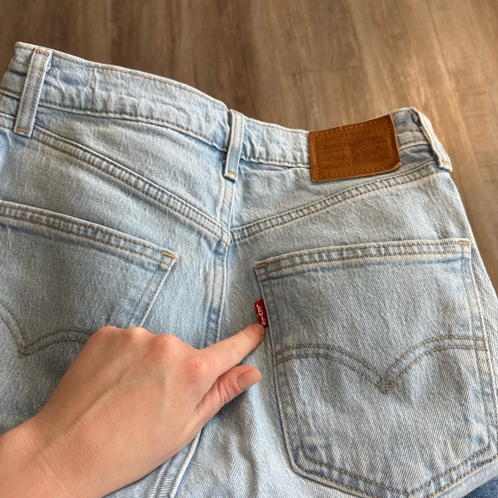 Levi's Light Blue 70s High Slim Straight Jeans with Tab